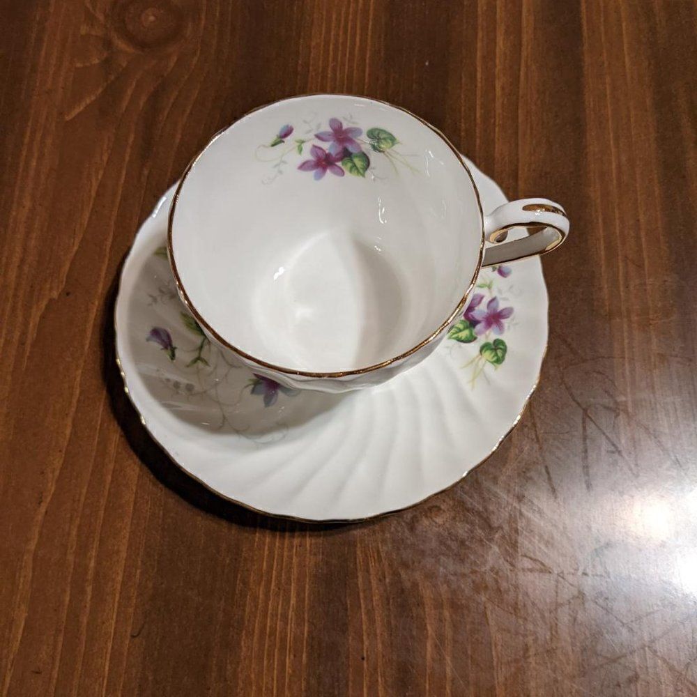 VINTAGE ANSLEY BONE CHINA CUP & SAUCER MADE IN ENGLAND